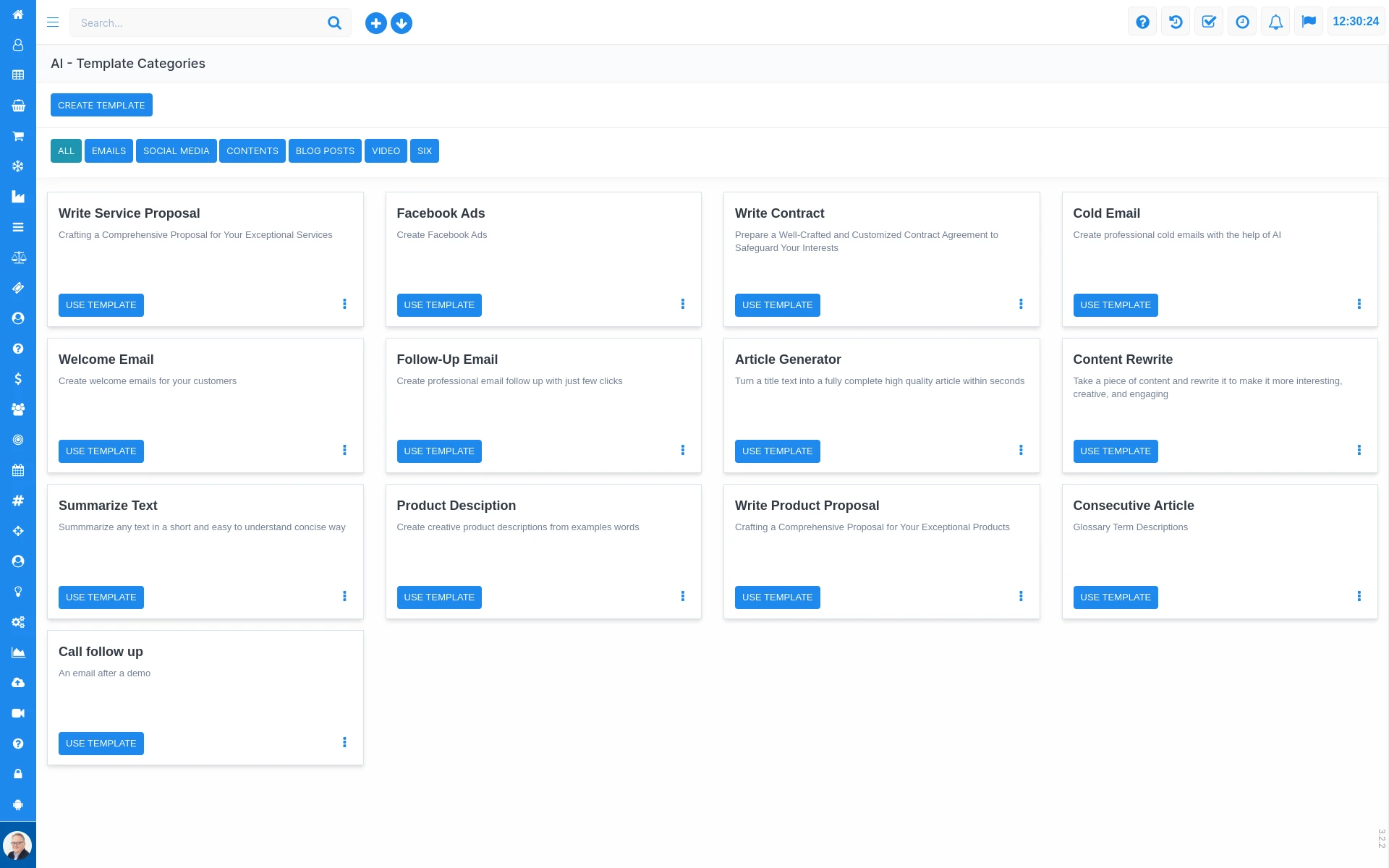 Six ERP Dashboard