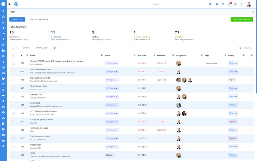 Feature: Task Management | SIX ERP